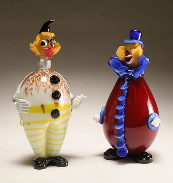 Two Murano art glass clowns one 50299