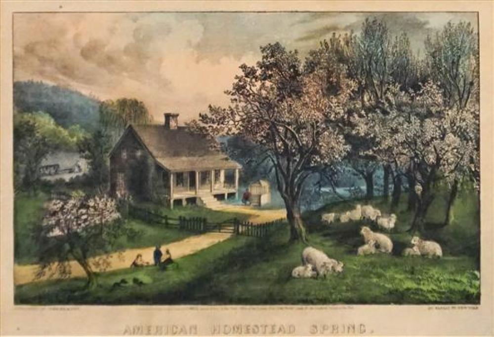 AMERICAN HOMESTEAD SPRING LITHOGRAPH 3219fd