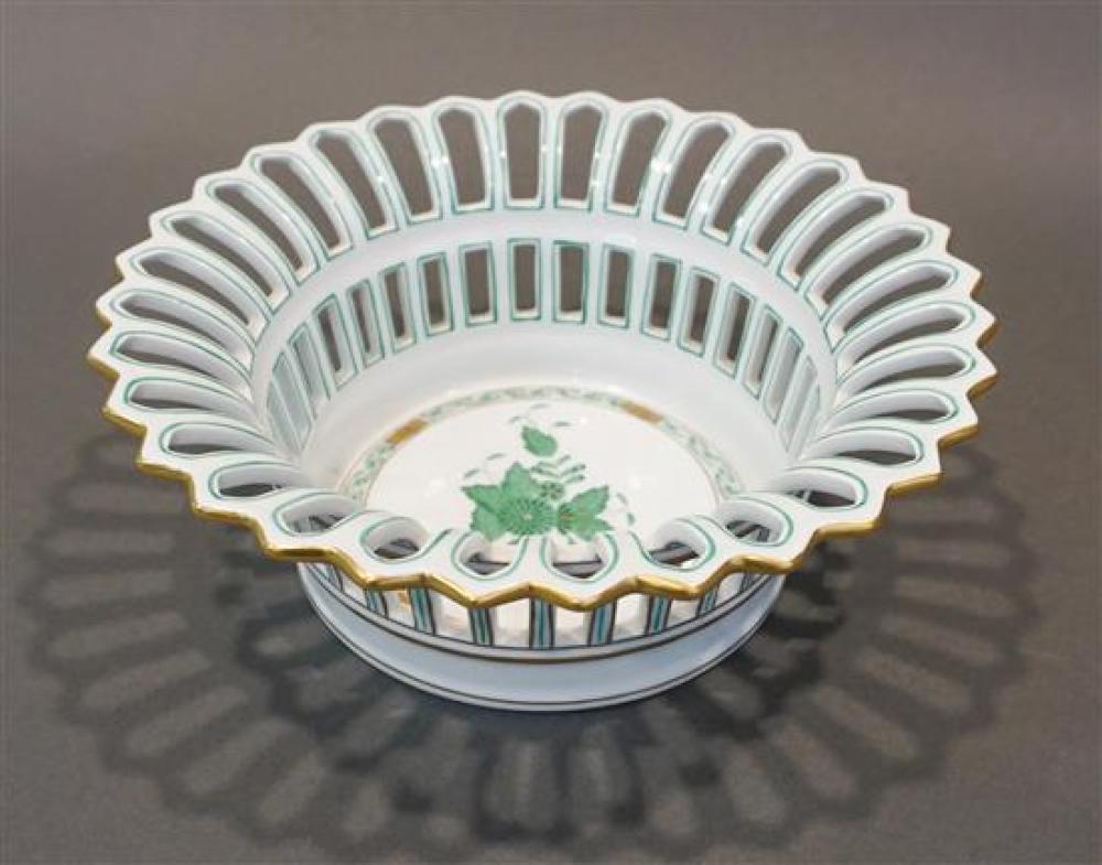 HEREND CHINESE GREEN BOUQUET PORCELAIN 321a4c