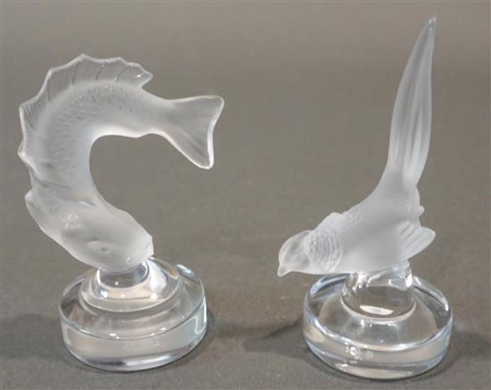 TWO LALIQUE FROSTED GLASS FIGURESTwo