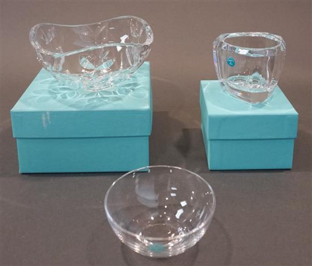 THREE TIFFANY & CO. CRYSTAL BOWLS