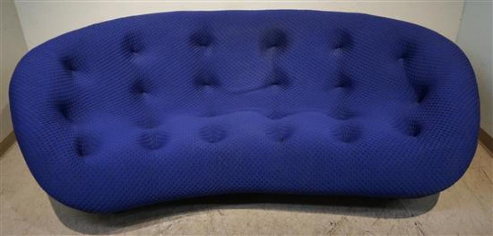 CONTEMPORARY BLUE UPHOLSTERED SOFA,