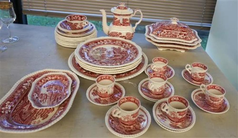 COPELAND SPODE 40 PIECE TOWER RED 321acc