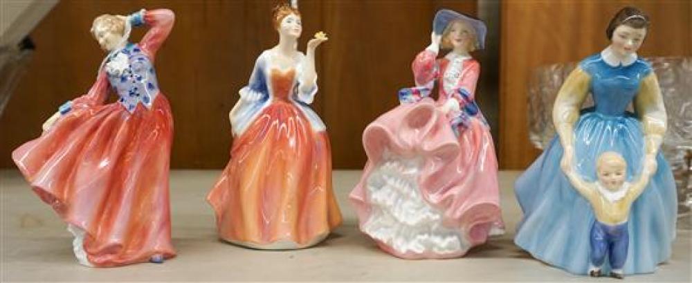 FOUR ROYAL DOULTON FIGURINES (FLEUR,