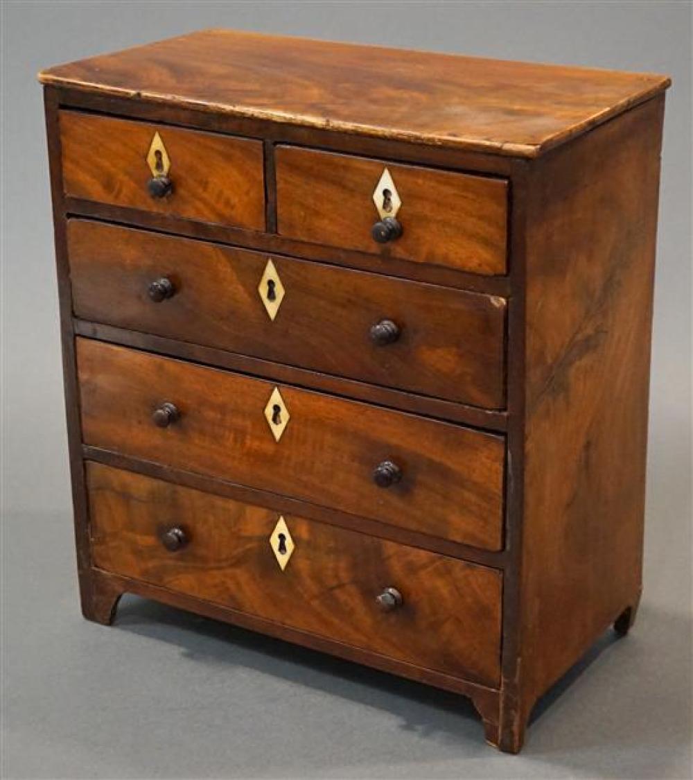 REGENCY MAHOGANY MINIATURE CHEST  321bac