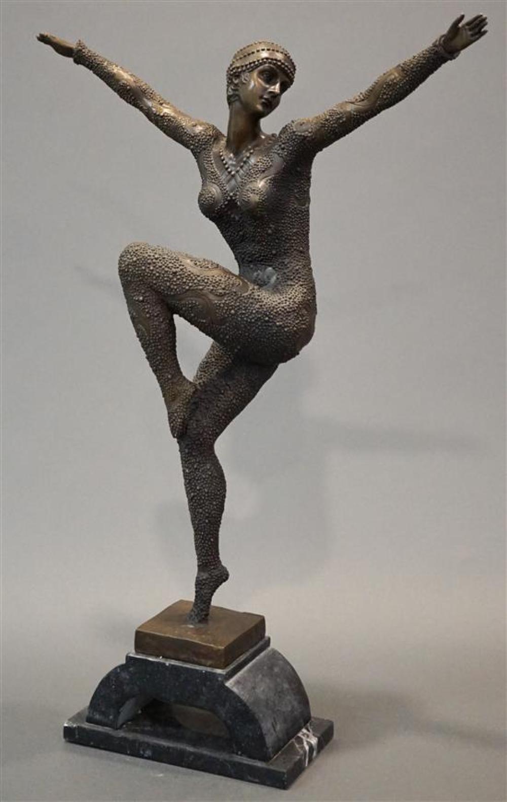 AFTER DEMETRE CHIPARUS, BRONZE FIGURE