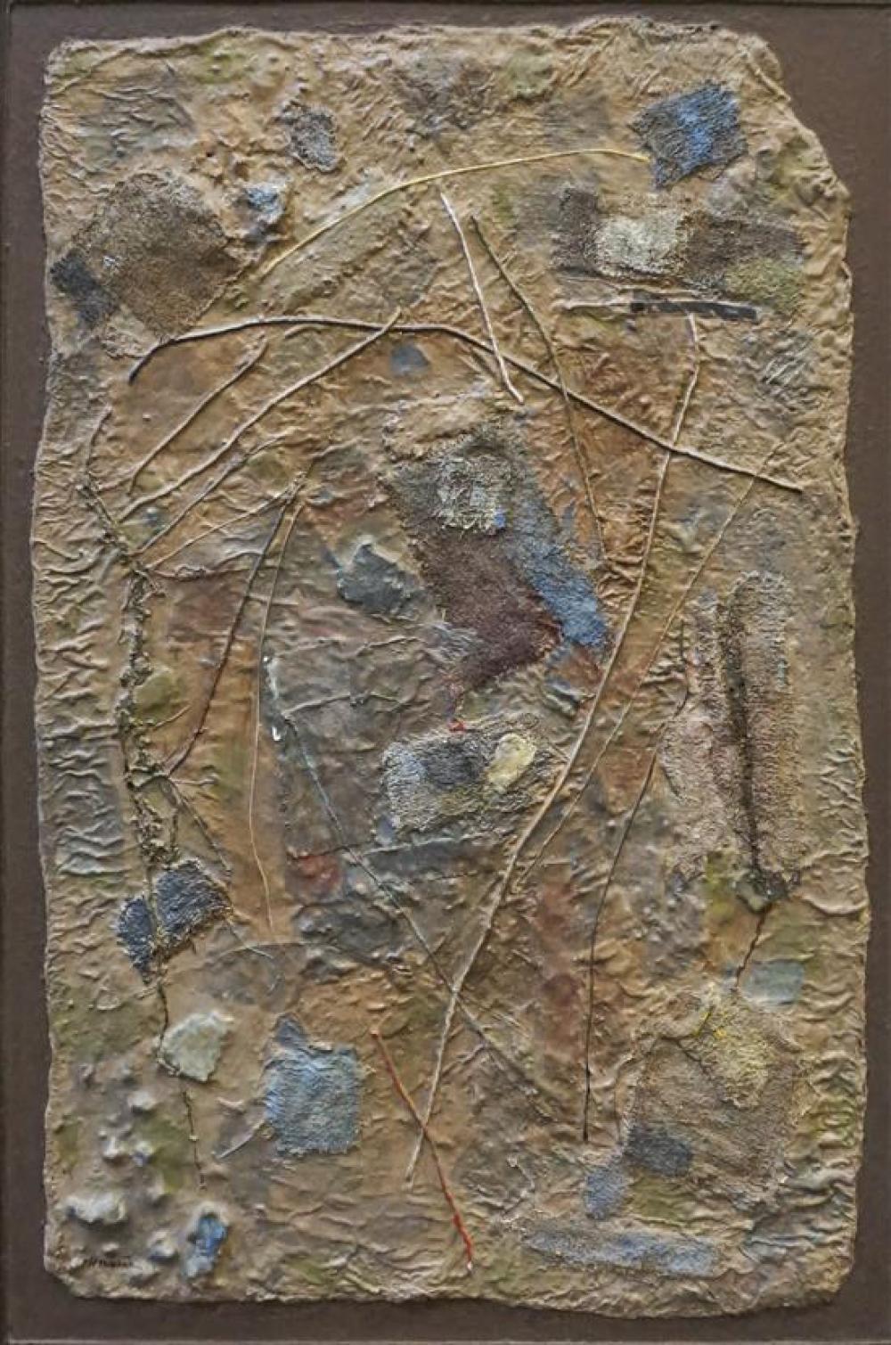 20TH CENTURY ABSTRACT MIXED MEDIA  321bcb