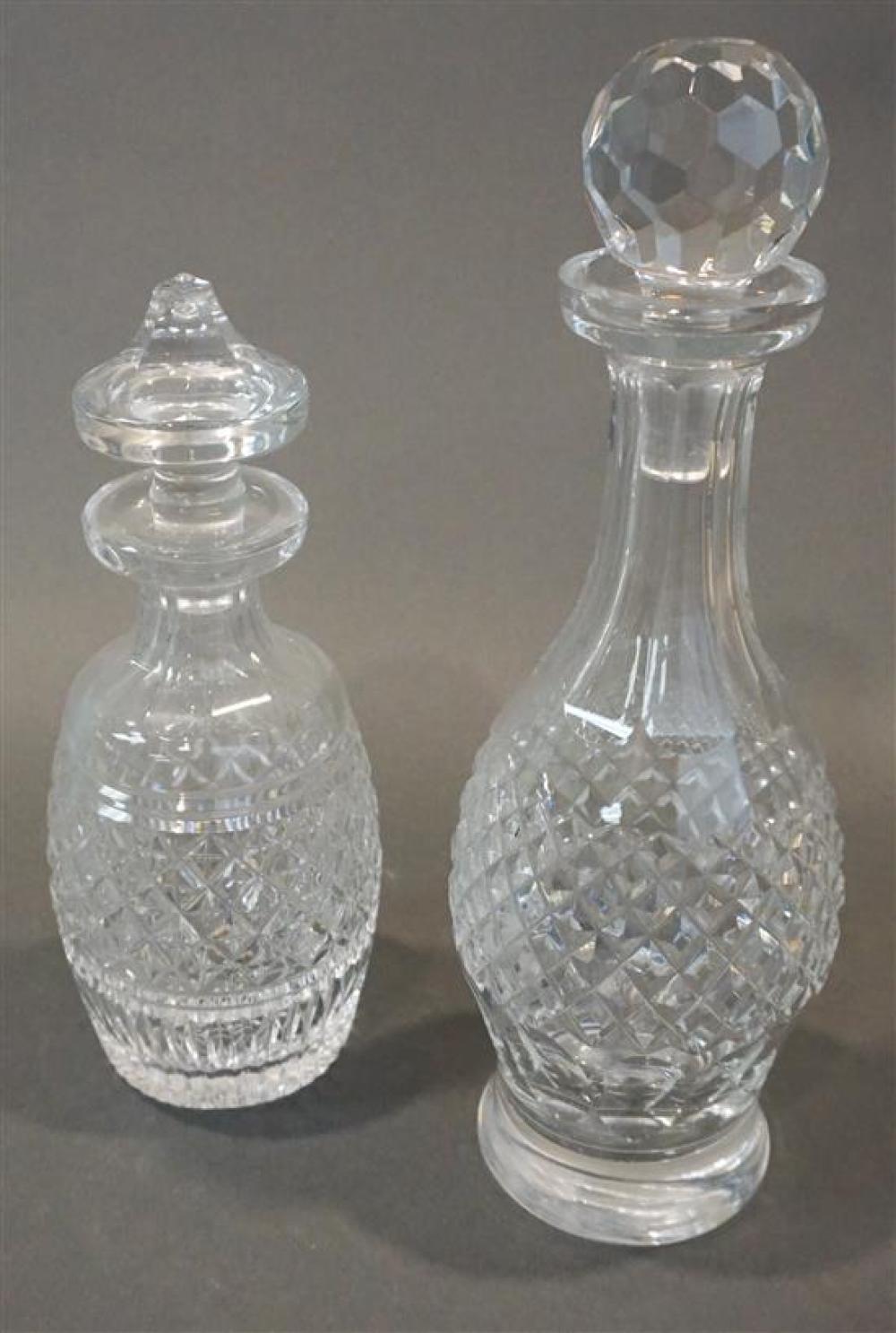 TWO ANGLO IRISH CUT CRYSTAL DECANTERSTwo 321bdf