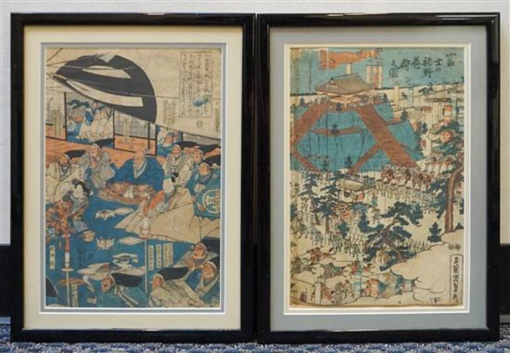 TWO JAPANESE BLOCK PRINTS 19TH 321bef