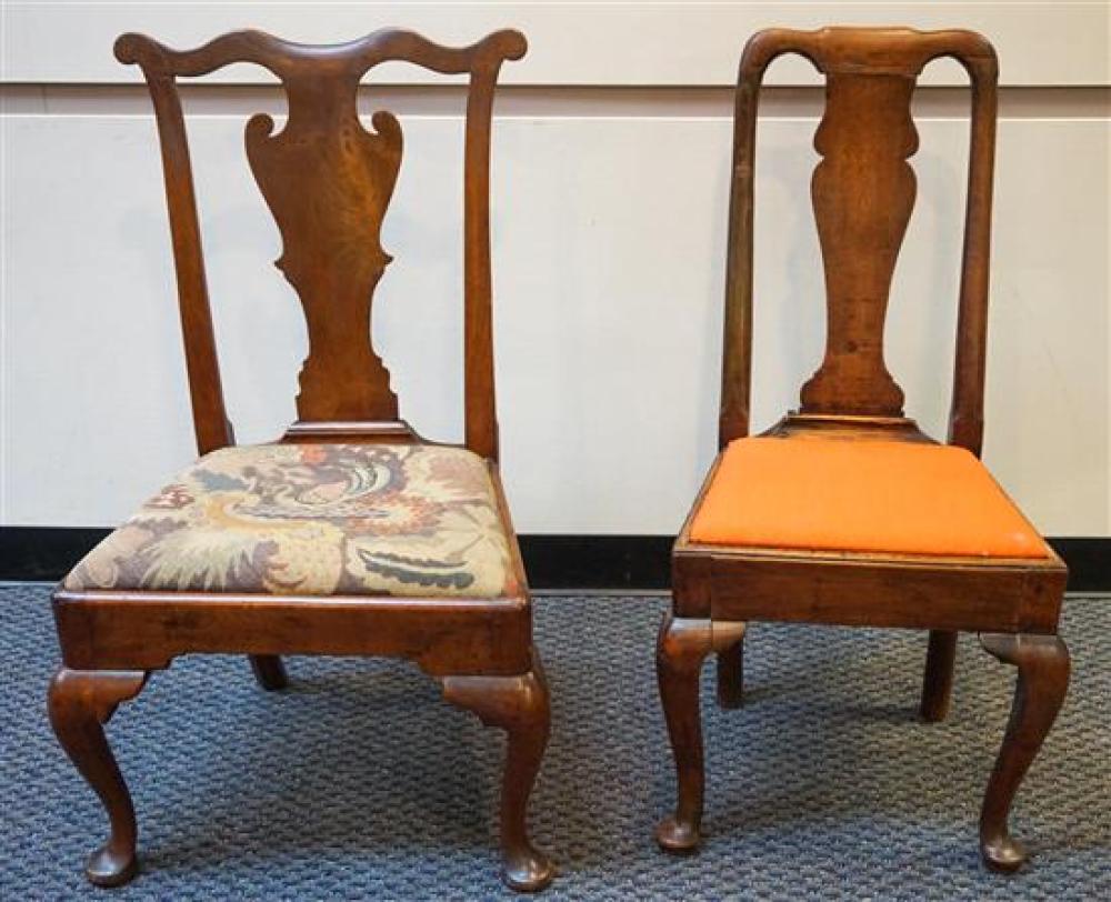 TWO CHIPPENDALE WALNUT SIDE CHAIRSTwo 321bfb