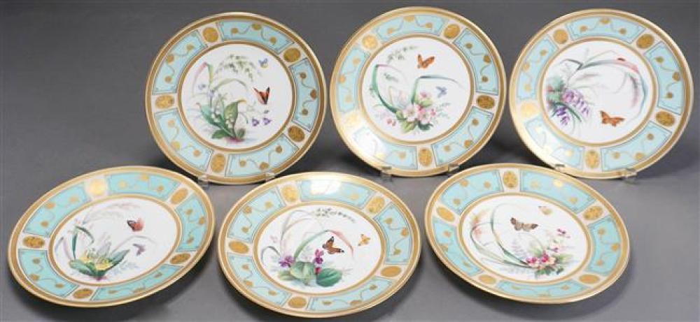 SIX MINTONS PORCELAIN BOTANICAL 32436c