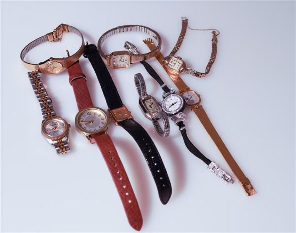 COLLECTION WITH NINE LADIES WRISTWATCHES  3243ab