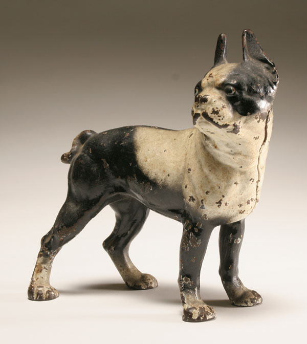 Boston Terrier painted cast iron