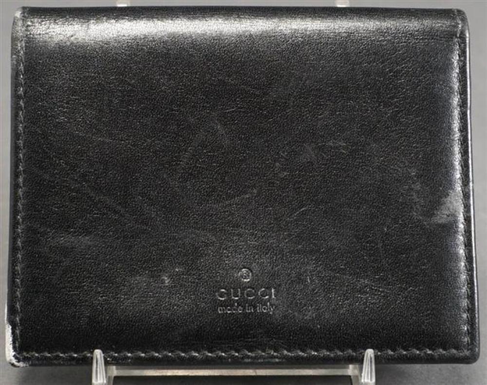 GUCCI BLACK LEATHER WALLET WITH 3243cb