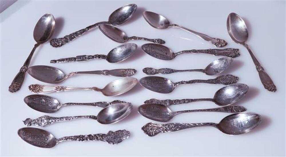 SEVENTEEN STERLING SOUVENIR SPOONS 3243d2