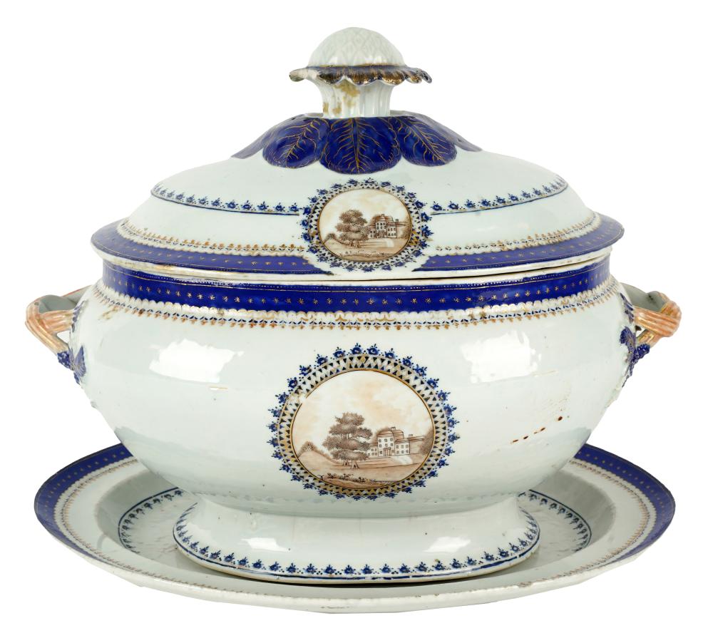 CHINESE EXPORT PORCELAIN TUREEN 32441e