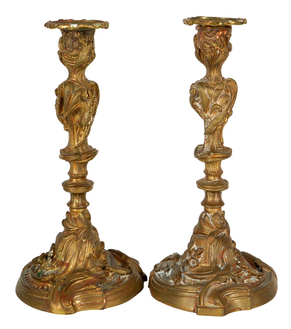 PAIR OF LOUIS XV STYLE GILT BRONZE 324416