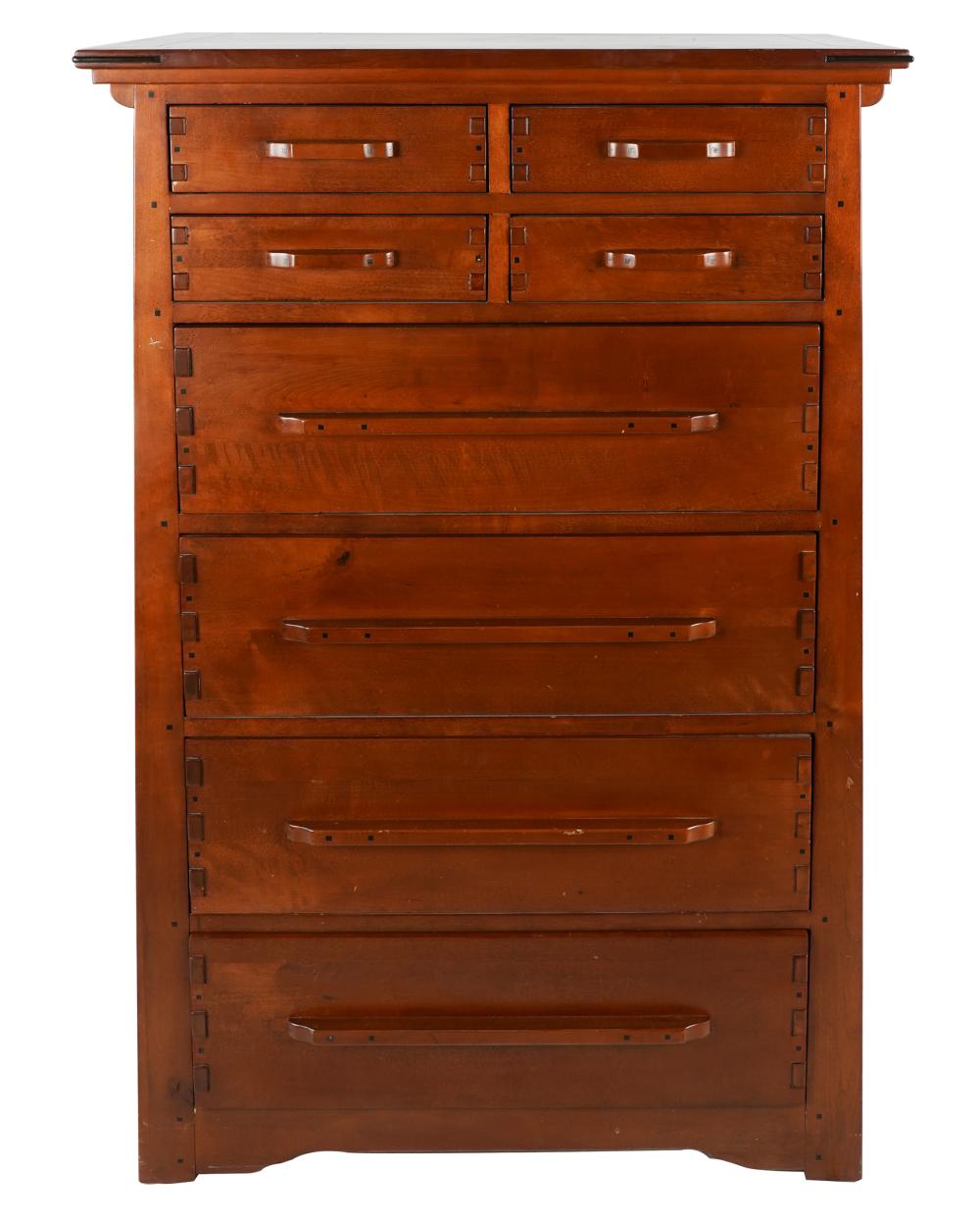 ARTS CRAFTS STYLE TALL CHEST 32442a