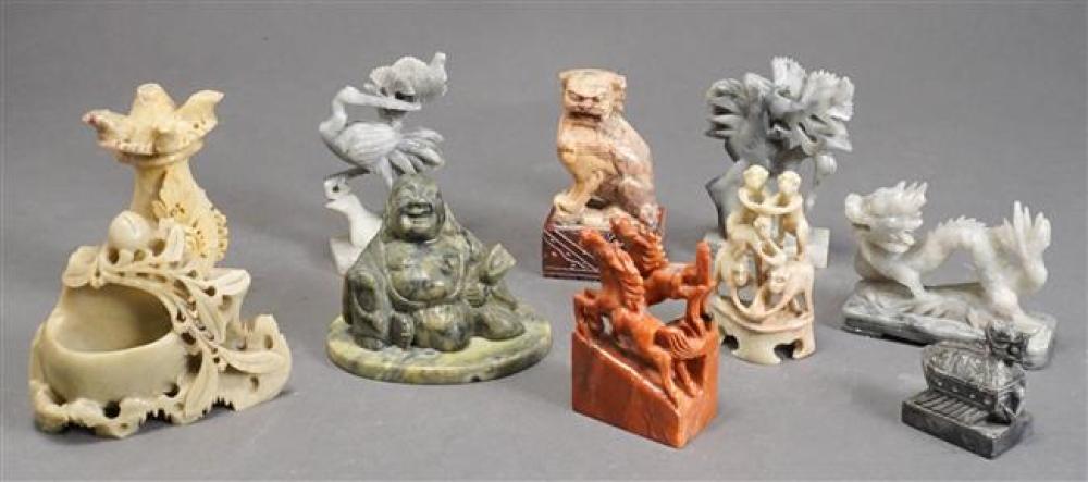 COLLECTION OF 10 CHINESE HARDSTONE 32444d