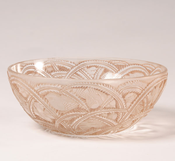 R Lalique Pinsons bowl with frosted 506db