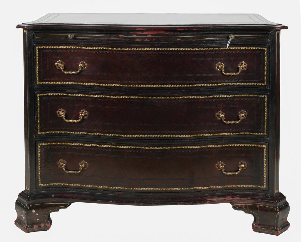 MAITLAND SMITH EBONIZED WOOD CHEST OF