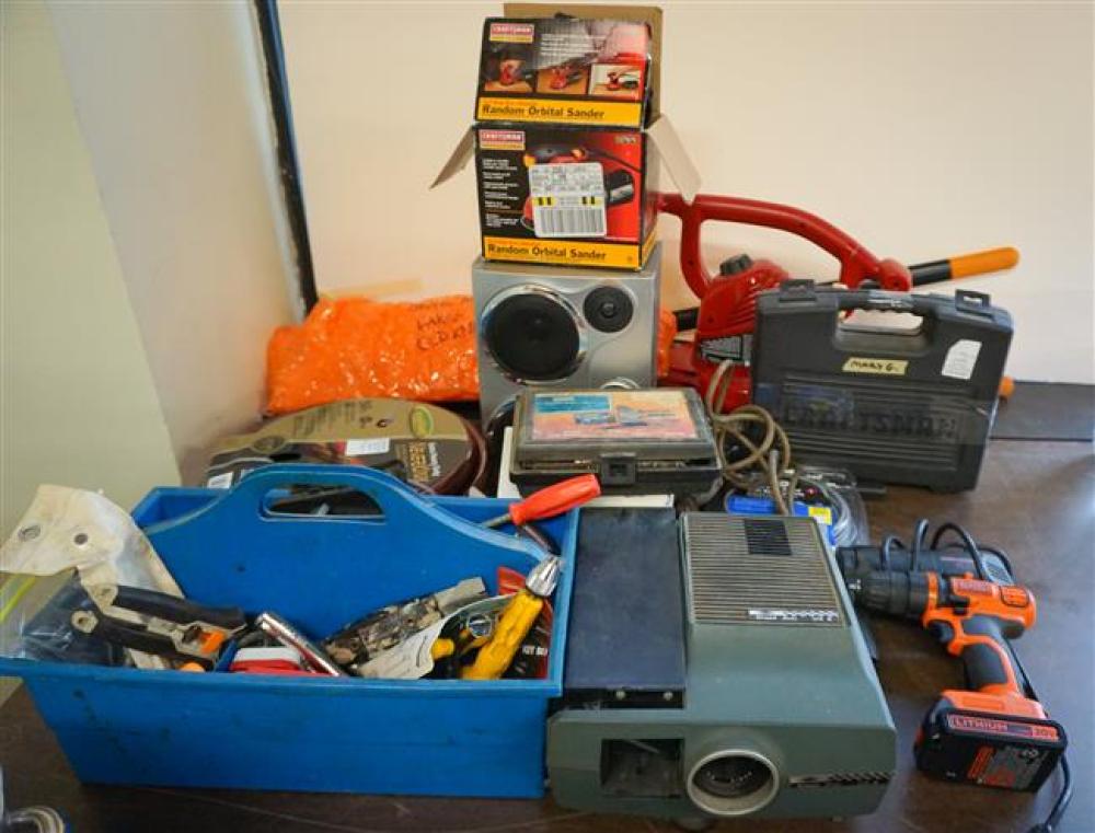 LEAF BLOWER, GARDEN HOSE, GROUP WITH