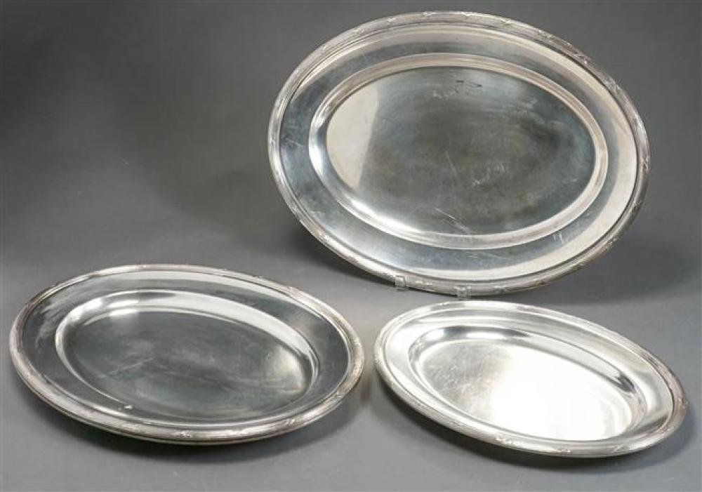 NEST OF FOUR CHRISTOFLE OVAL TRAYS  32458b