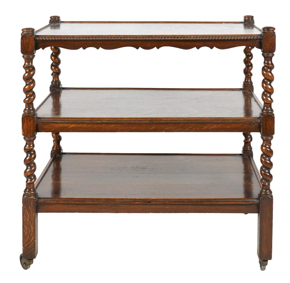 OAK ETAGEREthree tiers, barley