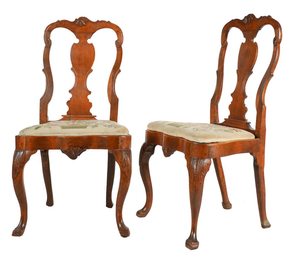 PAIR OF ANTIQUE QUEEN ANNE STYLE 32468f