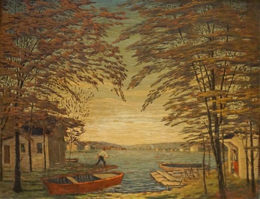 VITO COVELLI (1882-1958), A LAKE,