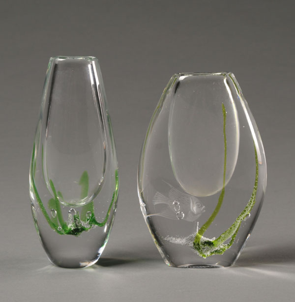 Kosta Swedish art glass vases,