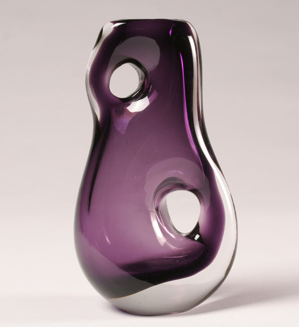 Kosta Swedish purple double pierced