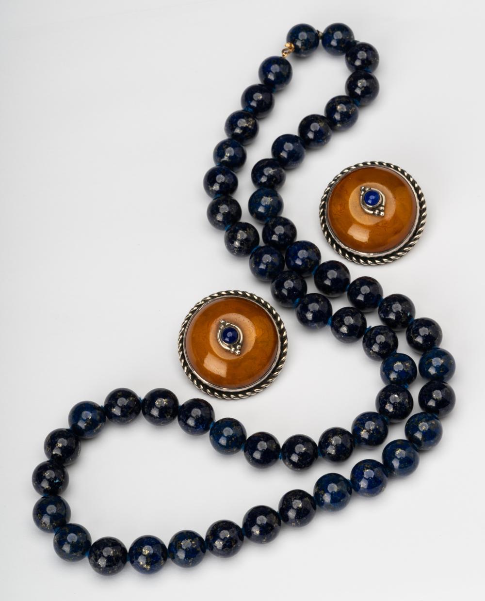 LAPIS NECKLACE WITH EARRINGSIncluding