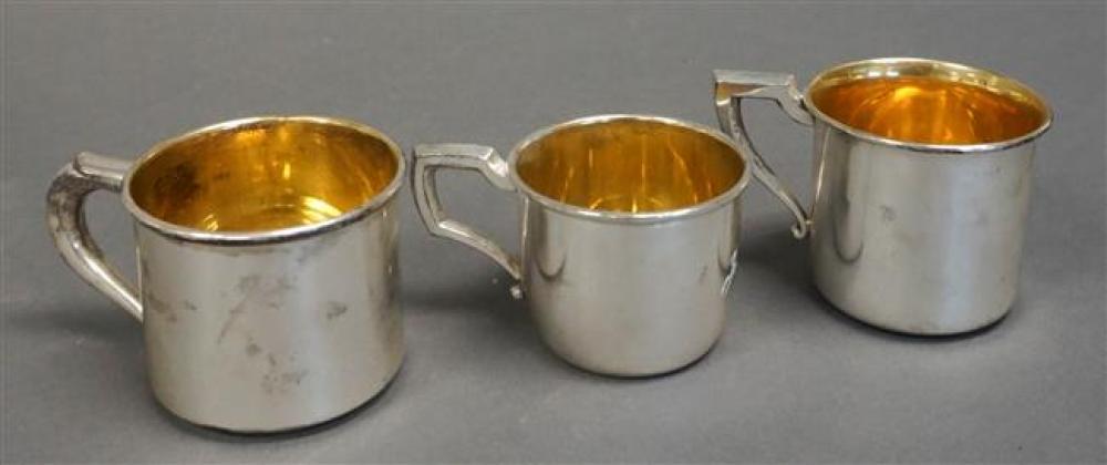 THREE AMERICAN STERLING YOUTH CUPS,