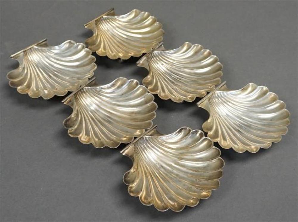 SIX CARTIER STERLING SILVER SHELL-FORM