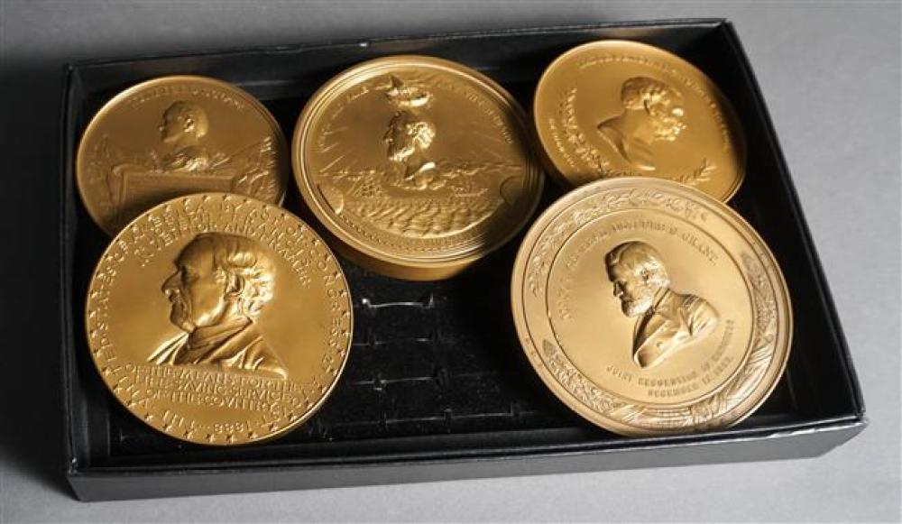 FIVE AMERICAN BRONZE HISTORICAL