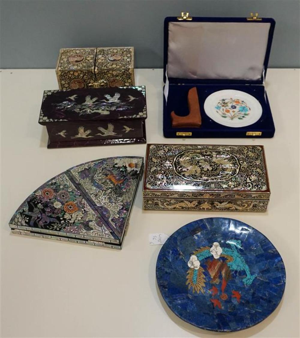 COLLECTION OF MOTHER-OF-PEARL INLAID