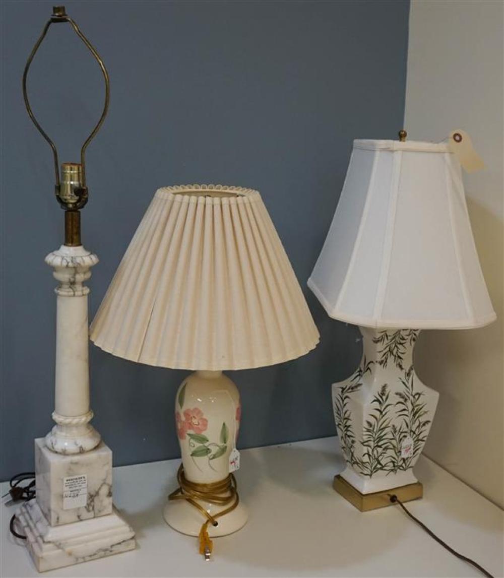 GROUP OF THREE ASSORTED TABLE LAMPSGroup
