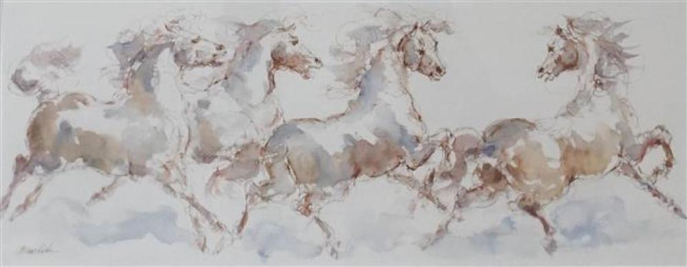 BARDICH, FOUR WILD HORSES, SEPIA