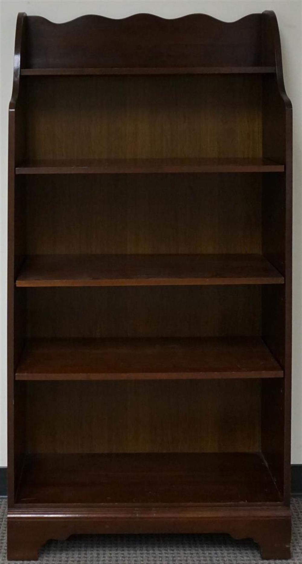 CHIPPENDALE STYLE CHERRY OPEN BOOKSHELF  32485e