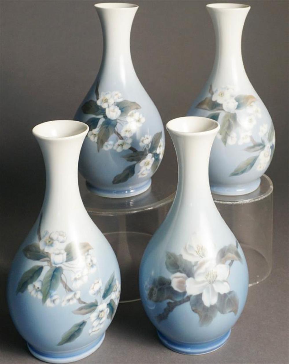 FOUR ROYAL COPENHAGEN FLORAL DECORATED