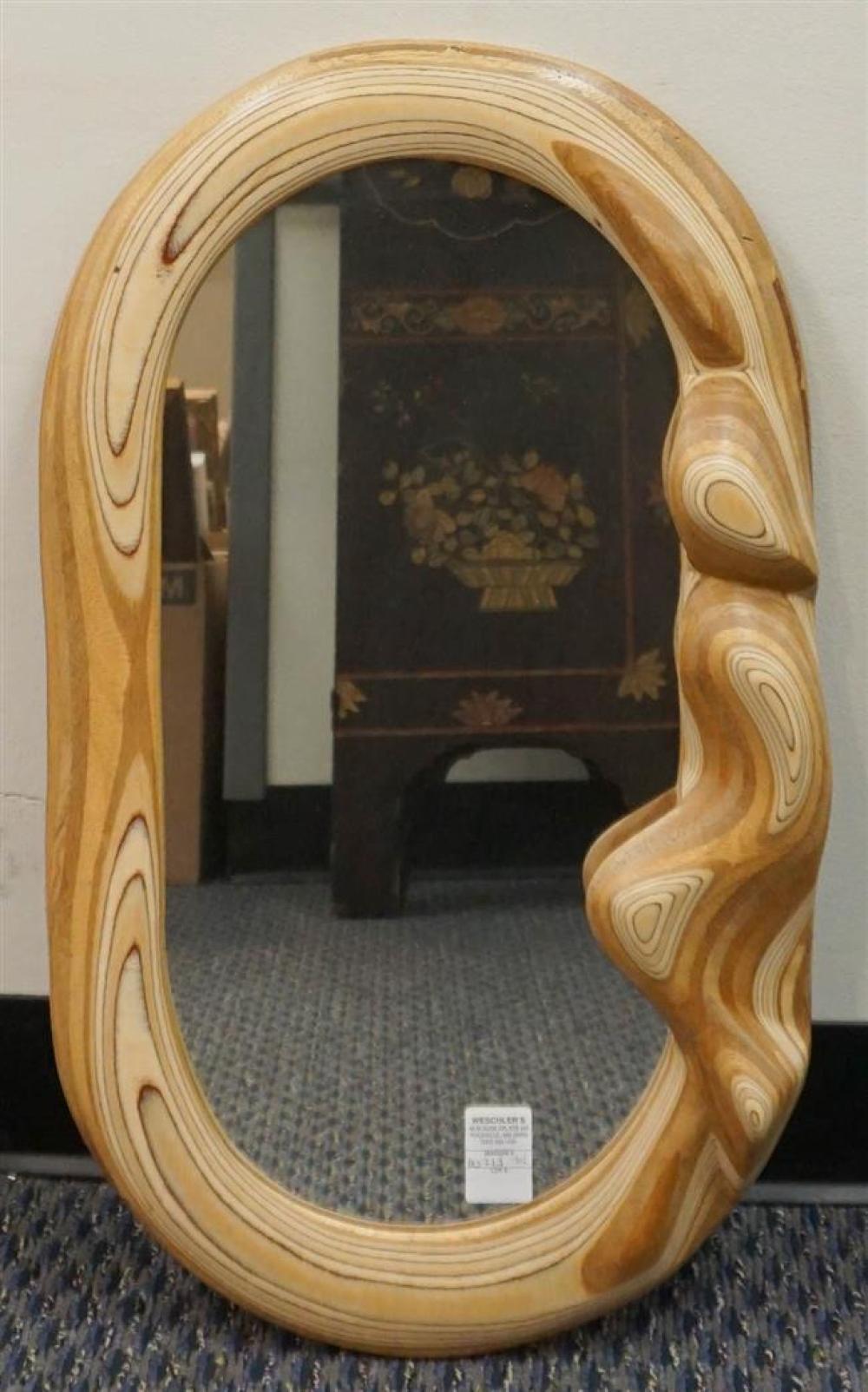 CONTEMPORARY WOOD FRAME MIRROR, 28 X