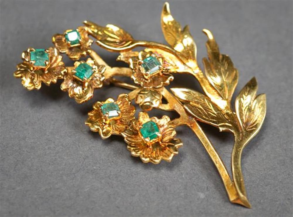 18-KARAT YELLOW-GOLD AND EMERALD