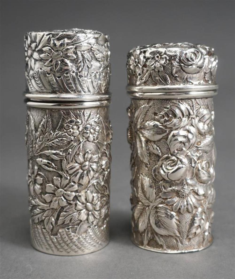 PAIR OF JENKINS REPOUSSE STERLING