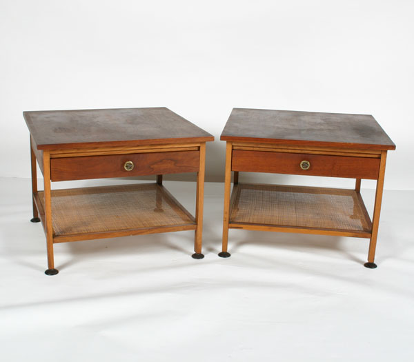 Pair Lane modern design low end tables;