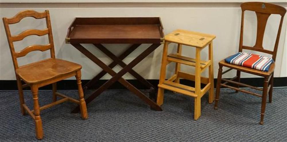 BUTLERS TRAY ON STAND, LIBRARY STEP