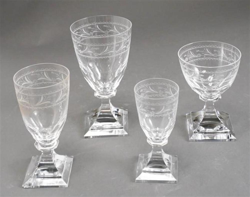 EUROPEAN CUT AND ETCHED GLASS 40-PIECE