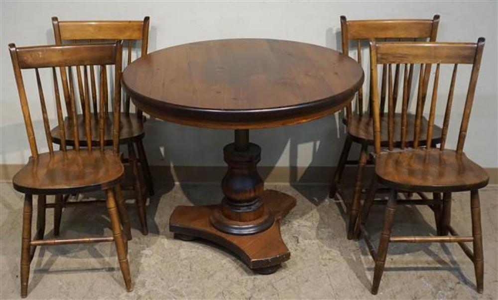 PINE PEDESTAL BASE DINETTE TABLE