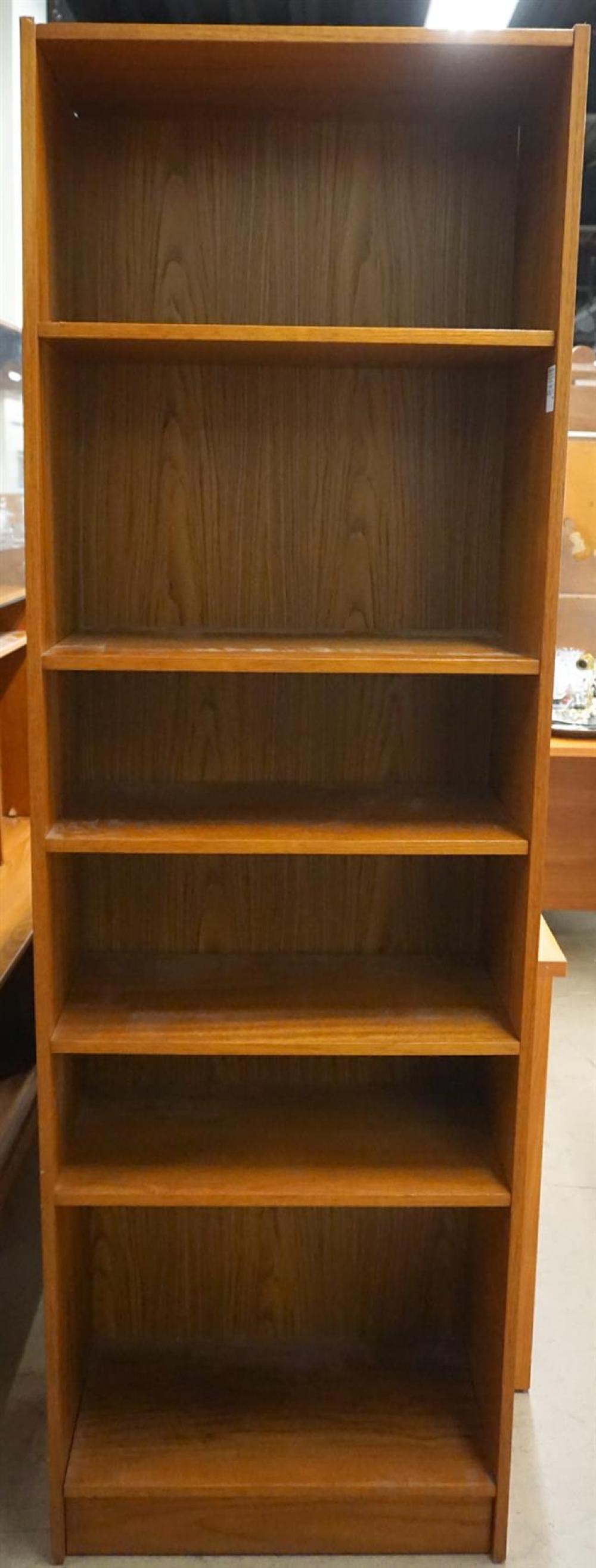 TEAK FINISH SIX FOOT OPEN BOOKSHELFTeak 324a0c