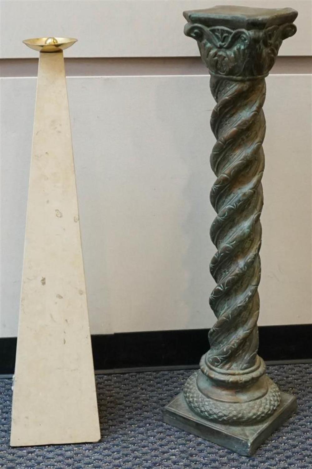 FAUX MARBLE FLOOR CANDLEHOLDER 324a1a